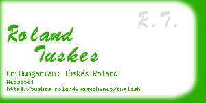 roland tuskes business card